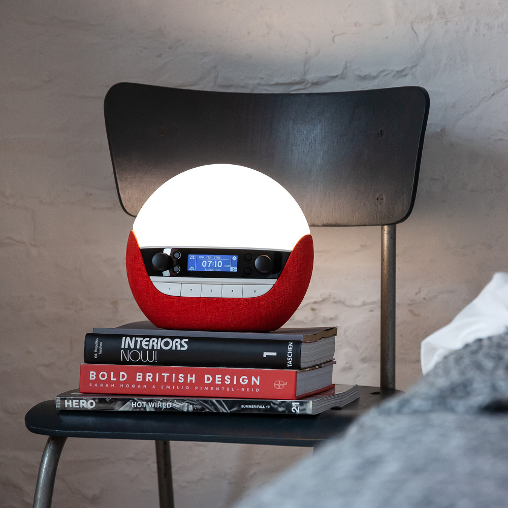 Bodyclock Luxe 750DAB – šviesos žadintuvas su baltuoju triukšmu, 20 garsų, "Bluetooth" jungtimi